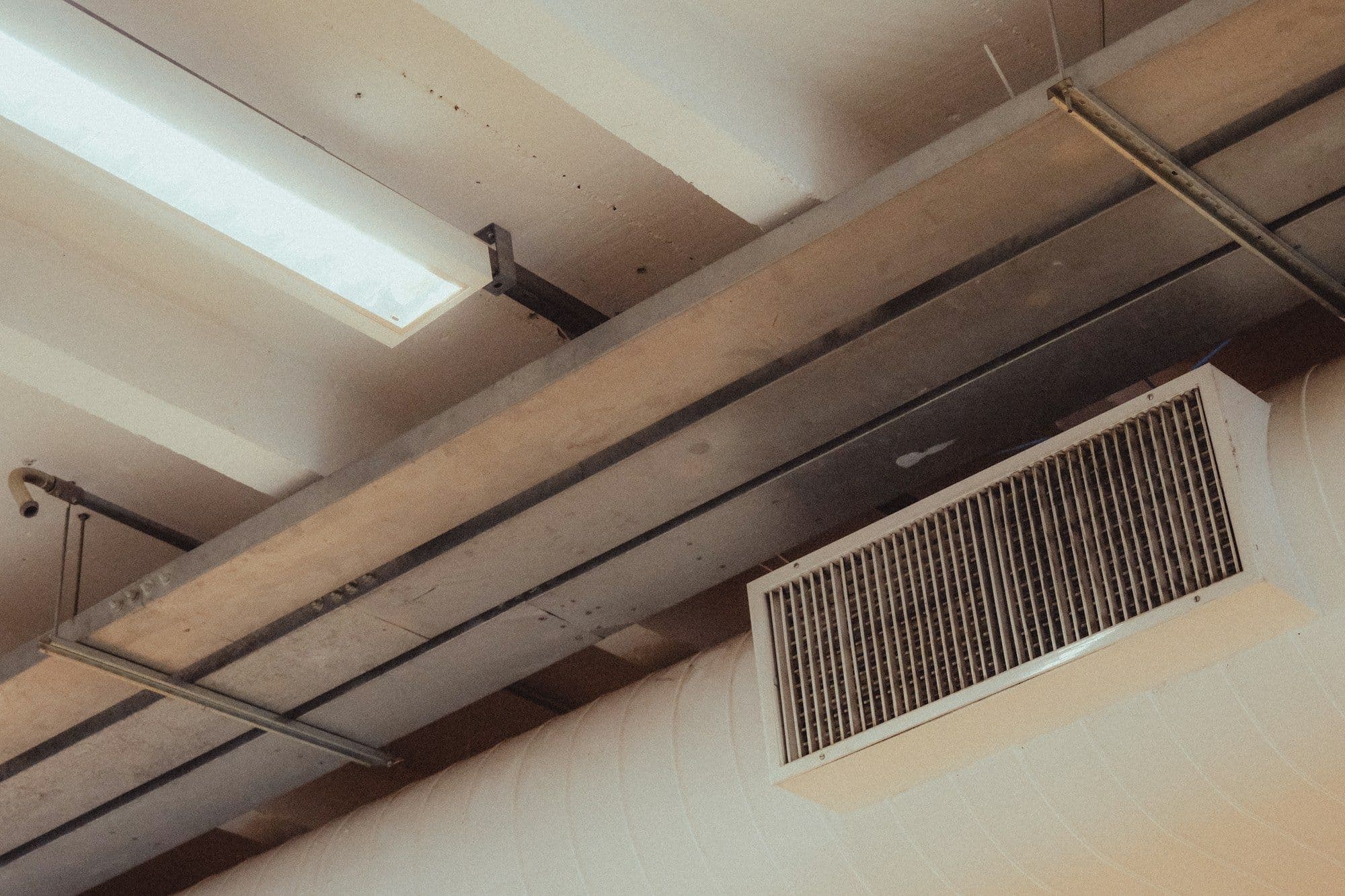 Ventilation ductwork where gas-phase filtration media are installed
