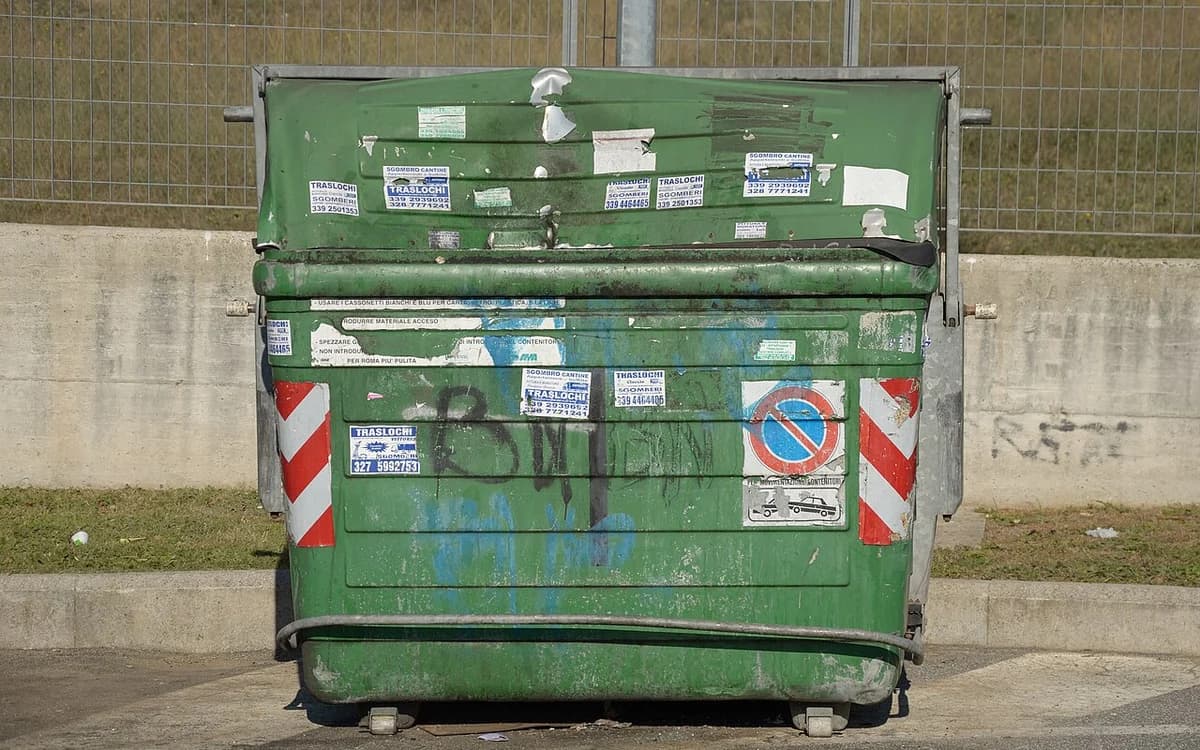 Commercial waste dumpster and refuse collection container