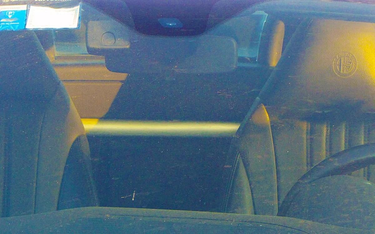 Close-up of perforated ventilated Nappa leather automotive seat cushion