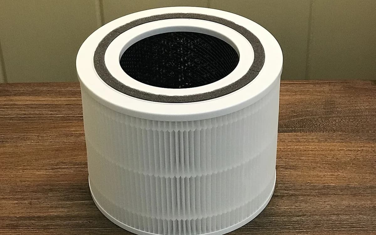 Circular 360-degree HEPA and activated carbon/alumina air purifier filter cartridge